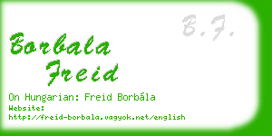borbala freid business card